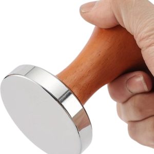 Tamper & Verdeler - 51mm Cognac - Koffieverdeler - Tamper / Distributor - Barista Tools - Espressomachine - van Hout