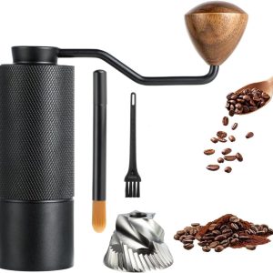TopChoice® Koffiemolen - Coffee Grinder - Koffiebonen Maler - Verbeterde Slijpuniformiteit - Zwart