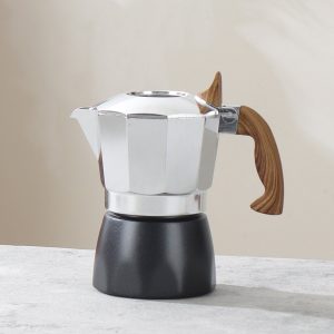 Zilverkleurige Moka Pot Cubaanse koffiemaker, geschikt voor gas- of elektrische kookplaten. Klassieke Italiaanse koffiemaker, espressomachine voor op het fornuis, campingpot, maakt 2 espressokopjes.