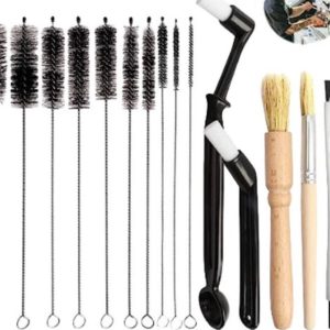 reinigingsborstel koffiemachine - 15 stuks - barista accessoires - reinigingsborstelset - Reinigingsborstel voor koffiezetapparaat - Reinigingsborstel voor koffieuitloop en melkslang koffiemachine - reinigingsborstel espressomachine