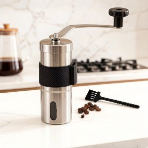 3stuks - koffie - koffiemolen - koffiemolen handmatig - koffie molen handmatig - koffiemolen voor bonen - koffiemolen rvs - koffiemolen espresso - koffiemolen handmatig keramische - zilver - De afmetingen zijn: 4,8*13,8 cm
