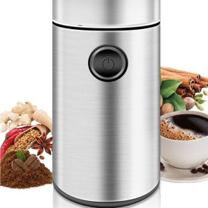 Aurixi® Coffee Grinder - Coffee Molen - Koffie Grinder - Zilver - 18cm x 10cm x 18cm