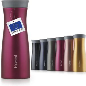 Blumtal Lekvrije Thermosbeker - London - Roestvrijstalen Koffiemok - 380 ml - Berry