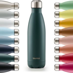 Blumtal Thermosfles - Met dubbele wand - Thermosbeker Koffie, Thee en Koele dranken - Travel Mug - 500ml - Donkergroen