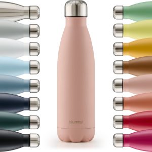 Blumtal Thermosfles - Met dubbele wand - Thermosbeker Koffie, Thee en Koele dranken - Travel Mug - 500ml - Mellow Rose - Roze