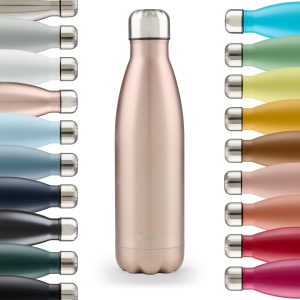 Blumtal Thermosfles - Met dubbele wand - Thermosbeker Koffie, Thee en Koele dranken - Travel Mug - 500ml - Rose Metallic