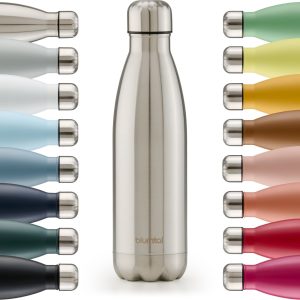 Blumtal Thermosfles - Met dubbele wand - Thermosbeker Koffie, Thee en Koele dranken - Travel Mug - 500ml - Stainless Steel - Zilver