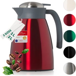 Blumtal Thermoskan Carla - Hoogwaardige Thermosfles - Voor warme dranken - Rood