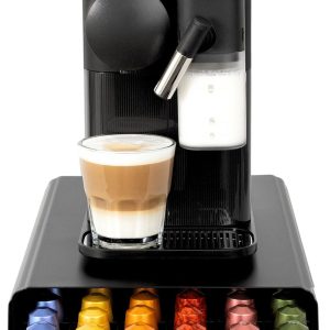 Capsulehouder met Lade - Koffiecups houder - Geschikt voor Nespresso - 60 Cups - RVS - Zwart