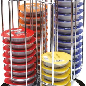 Draaibare Capsulehouder voor 52 Tassimo-capsules - Verchroomd Staal