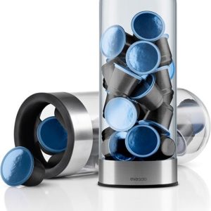 Eva Solo - Koffiecups Dispenser - Transparant - Roestvast Staal - Siliconen - Glas