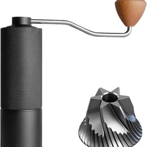 Handmatige koffiemolen - koffiemolen - coffee grinder - handmatige koffiemolen - Draagbare koffiemolen - Instelbare maalgraad - Voor espresso - Aluminiumlegering - Zwart