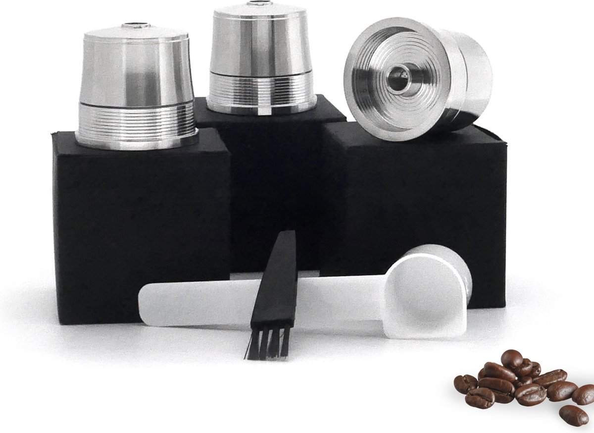 Hervulbare koffiecup voor Illy compatibele machines - Capsule - RVS - 3 cups - hervulbare koffie capsule voor Illy