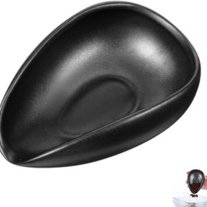 Keramische koffiedoseerbeker - zwarte keramische espresso-doseerbeker - Eenvoudig te reinigen doseerhouder voor koffiebonen en losse thee - zwart - 9.7×3.3cm