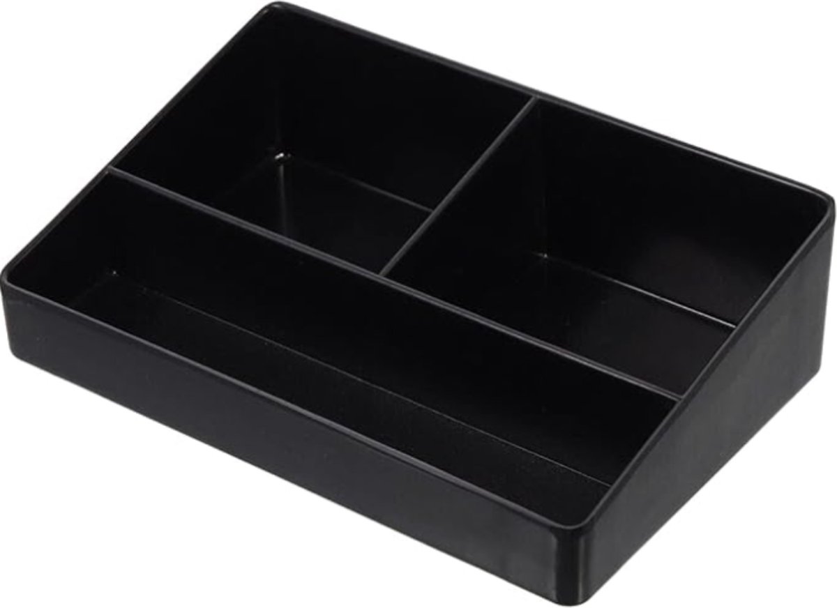 Keukenorganizer - Koffie en Thee Organizer - Koffiecups Houder - 2D x 15,5B x 2H cm - 3 Vakken - Zwart