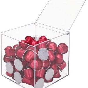 Koffiecapsule Organiser Cube 15cm - Transparante Houders voor Koffiepods - Multifunctionele Opbergoplossing