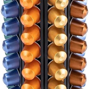 Koffiecapsulehouder voor Nespresso - 360 graden rotatie - met centrale extra pod-opslag - BAGOO - houder voor 56+ capsules. Coffee Capsule Holder