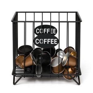 Koffiecups houder - Capsulehouder nespresso - Capsulehouder dolce gusto - ijzer - Koffiehouder zwart