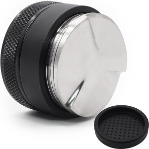 Koffiepoederdispenser - 53 mm - Koffiepoederdispenser - Espressopoederdispense-Koffiepoedernivelleerder - Koffiepoedersmoothie - Hogesnelheidsmolen - Espressomachine - Essentieel Geschikt voor barista's - Zwart