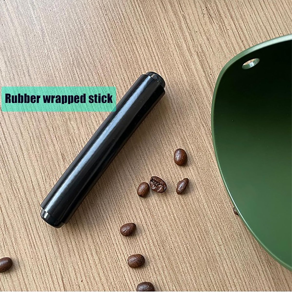 Koffietapbox, espresso-tapbox voor op de vloer in barista-stijl, afneembare plastic tapstang, antislipvoet, accessoire voor espressomachine (zwart).