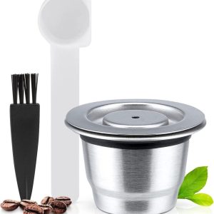 Navulbare capsules Geschikt voor Nespresso, herbruikbaar in roestvrijstalen koffiecapsules, geschikt voor koffiezetapparaten.