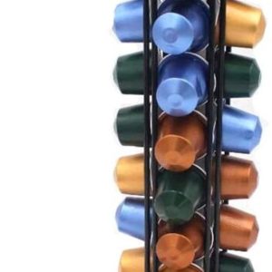 Ondersteunt Nepresso Rangement Capsule de Café Nespresso Porte Distributeur Capsules Dosette Nespresso 40 stuks 360 graden draaibaar bereik Capsule, Noir