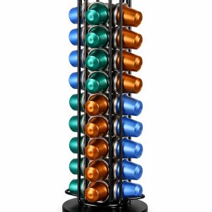 Prestara Capsulehouder 40 Cups - Geschikt voor Nespresso Original - Koffiecups Houder - Metaal - Zwart