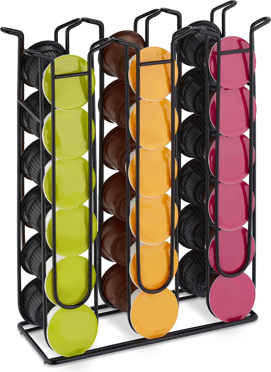 Relaxdays capsulehouder - compatibel met dolce gusto - cuphouder voor 36 koffiecups