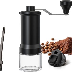 Sander Shop Handkoffiemolen, handmatige koffiemolen met zeer nauwkeurige keramische kegelmolen, 30-traps instelbaar, voor aeropress, espresso, pour over, French Press en moka-kannen