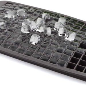 Siliconen IJsblokjesvorm Mini - 160 Kleine IJsblokjes - Crushed Ice Effect - BPA Vrij - Perfect voor Waterfles, Cocktails & Ijskoffie - Flexibel - Grijs