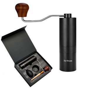 Tu Grano Koffiemolen Handmatig - Handmatige Koffiemolen Set - Bonenmaler voor Koffie - Instelbare Maalstanden - Grinder Set - Incl. Reinigingsset