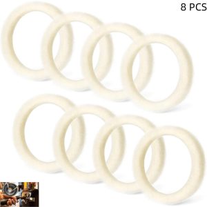 Vervangende viltring voor espressomolen - wollen ring voor de onderste maalschijf - reinigingsring voor koffiemaler - voor het reinigen van de espressomaler - Binnendiameter 1,9 cm - wit