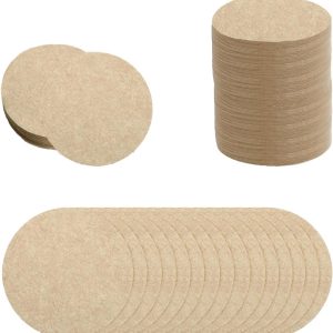 300 Stuks Koffiefilters, Rond 51 mm, Ongebleekt Filterpapier, Geschikt voor Aeropress en Koffiemachines, Perfect voor Espresso en Filterkoffie