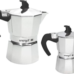 Black Moka espressomachine met 3 kopjes - Koffie zetten in stijl