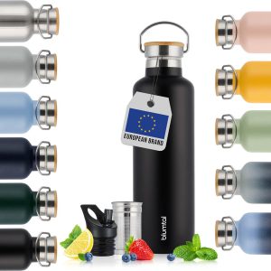 Blumtal Thermosfles 750 ml - Dubbelwandige Thermosfles - Drinkfles - BPA Vrij - Theefles - Thermos - Zwart