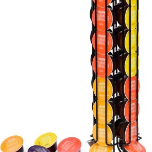 Capsulehouder voor Dolce Gusto capsules - Draaibare houder voor 32 cups - Koffiepad opslaghouder met antislip basis - Zwart