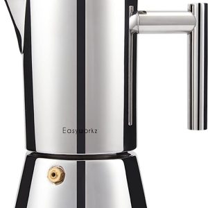 Diego espressomachine voor kookplaat, roestvrij staal, Italiaans koffiezetapparaat, mokkapot voor 6 kopjes, 300 ml espressopot voor inductie