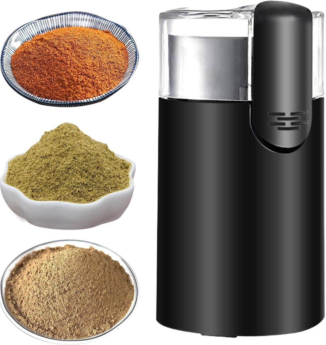 Elektrische koffiemolen - Elektrische draagbare multifunctionele molen - Roestvrijstalen molen voor koffiebonen | Voor koffie thuis kamperen picknick peper elke dag viering vakantie Thanksgiving