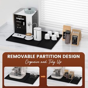 Extra Grote Siliconen Onderlegger voor Koffiezetapparaat en Koffiemolen - Hittebestendig en Antislip