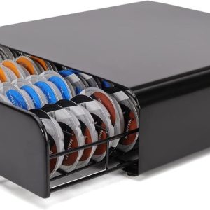 Famanu - Espresso capsulehouder met lade - Koffiecuphouder met lade - Opbergbox geschikt voor koffiecups - 64 koffiecups - Zwart