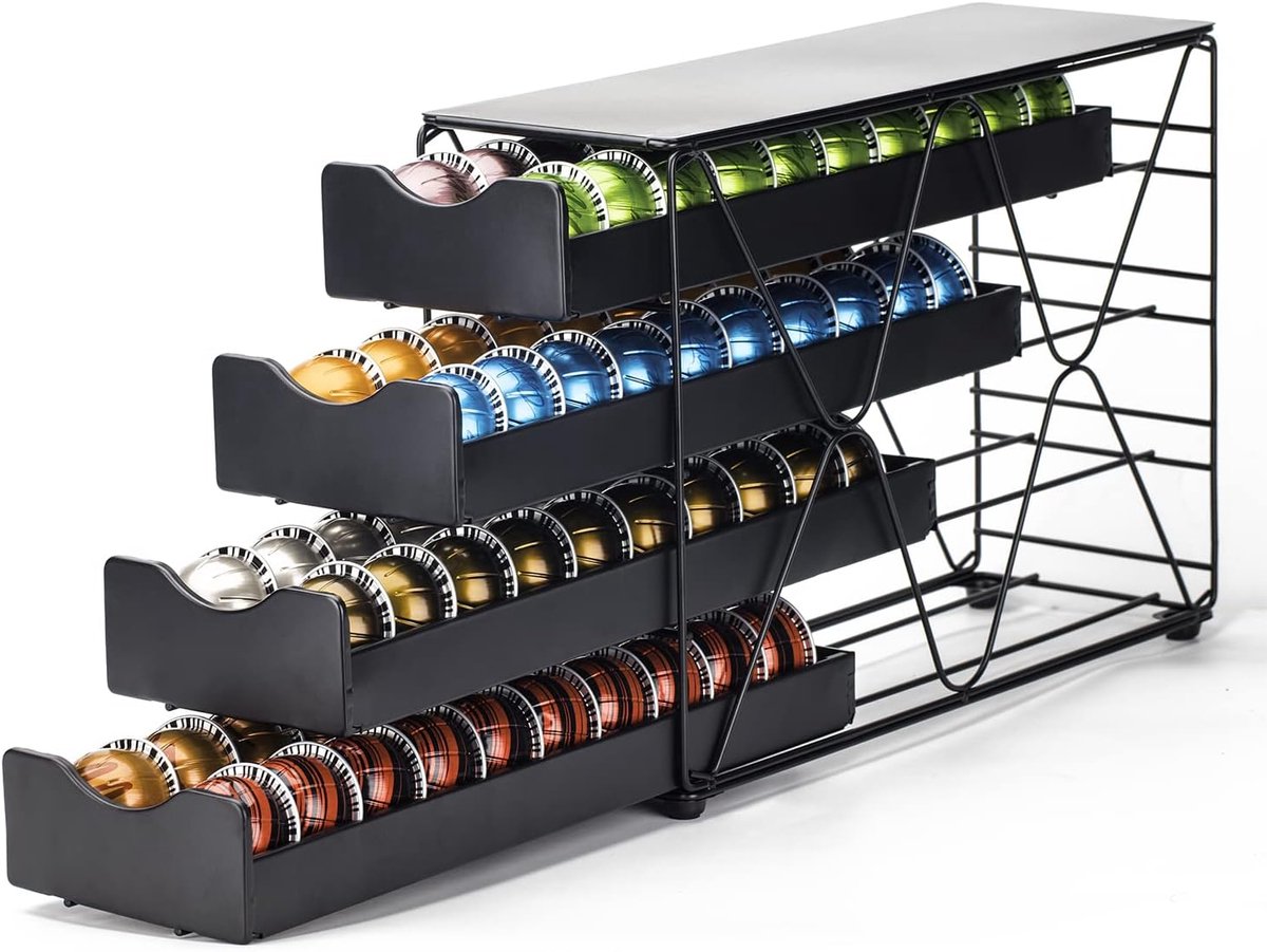 Famanu - Koffiepads houder voor Vertuoline Lade Multi Tier voor Capsules Opslag (4 Tier)