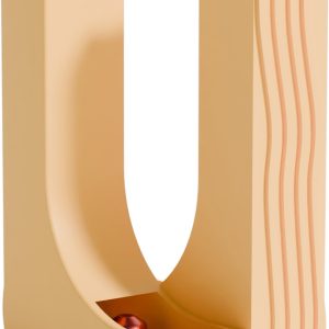 Fiastra Curva capsulehouder geschikt voor Nespresso capsules - capsule dispenser - koffiecup houder - geel - 11 x 10 x 16 cm