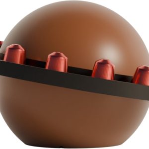 Fiastra Orbit capsulehouder geschikt voor Nespresso capsules - capsule dispenser - koffiecup houder - bruin - 12 x 12 x 11 cm