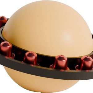 Fiastra Orbit capsulehouder geschikt voor Nespresso capsules - capsule dispenser - koffiecup houder - geel - 12 x 12 x 11 cm