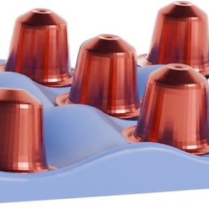 Fiastra Wavy capsulehouder geschikt voor Nespresso capsules - capsule dispenser - koffiecup houder - blauw - 24 x 18 x 3 cm