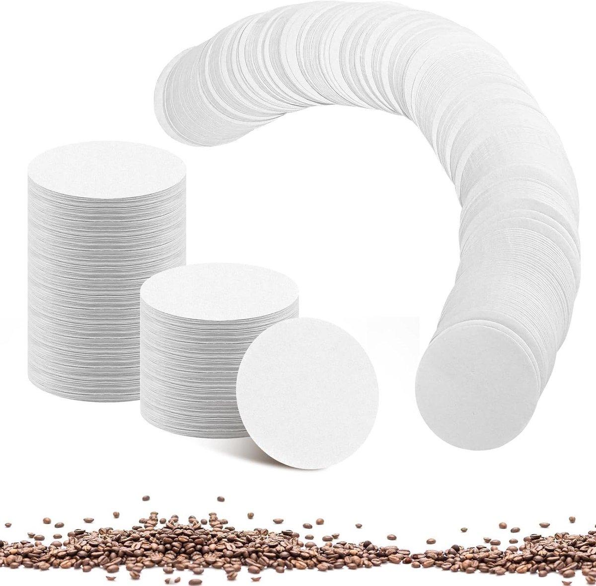Filterpapier voor koffiezetapparaat - Wit - 400 stuks - 63,5 mm - Koffie extractiefilter - Compatibel met AeroPress
