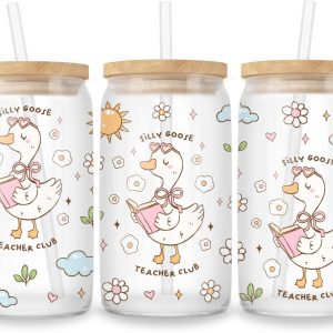 Glazen drinkbeker - IJskoffie beker - Glass Can - Silly Goose