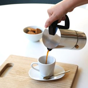 Gnali & Zani Chicca Espressomachine - RVS Moka Pot voor 3 Kopjes - Inductie Geschikt - Rose Goud