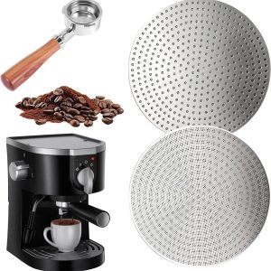Herbruikbare koffiefilters voor portafiltermanden - 51 mm espressofilters van 0,8 mm dik roestvrij staal, geschikt voor espressomachines en duurzame koffiezetmethodes