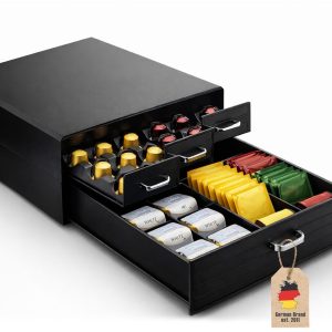 Intirilife Koffiecapsulehouder met Lade, Compatibel met Nespresso, Vertuo en K-Cup Capsules
